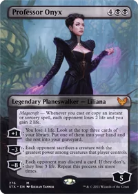 Card image of Professor Onxy. #4 on the list of best black Planeswalkers.