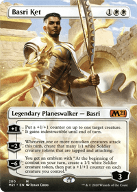 Card image of Basri Ket. #3 on the list of best white Planeswalkers for +1/+1 decks.