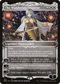 Card image of The Wandering Emperor. #1 on the list of best white Planeswalkers for removal.