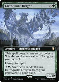 Another one of the MTG green Dragons is the card shown here, Earthquake Dragon